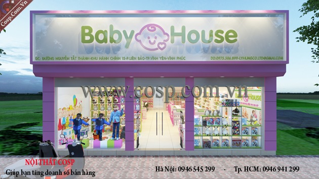 thiet ke shop me va be baby house 1